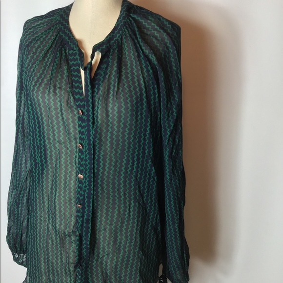 Maeve Anthropologie sheer blouse size medium - Picture 7 of 8